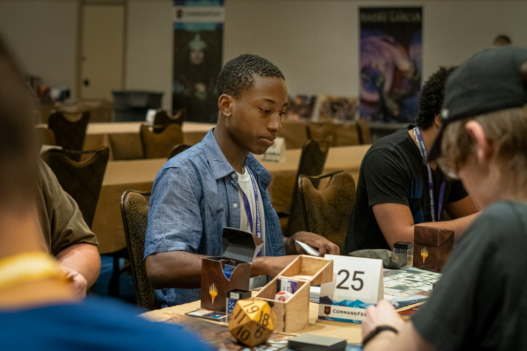 Player playing in a prerelease event